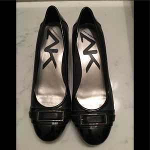 Anne Klein black wedges.